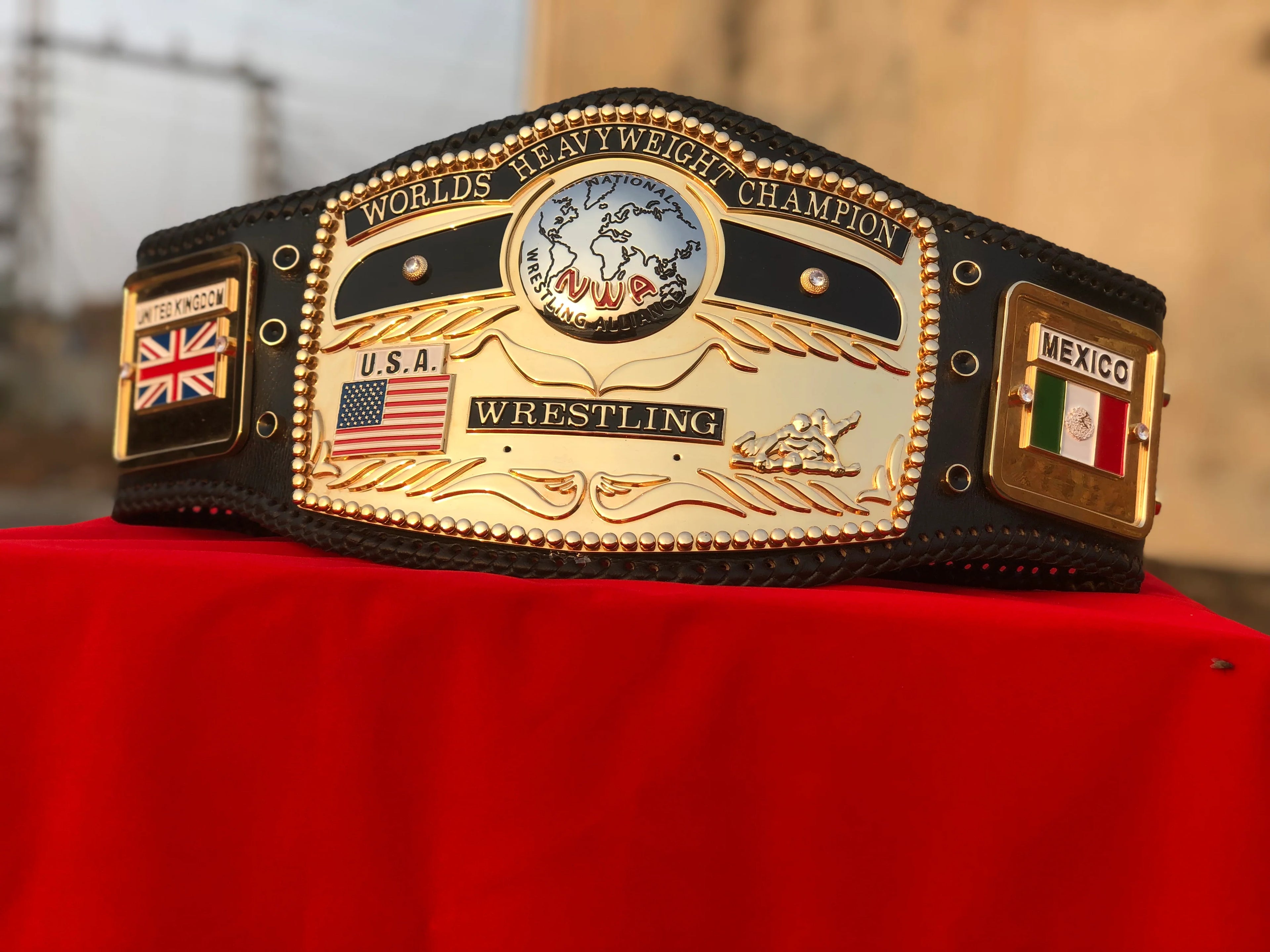 NWA Premium Domed Globe CNC Championship Belt